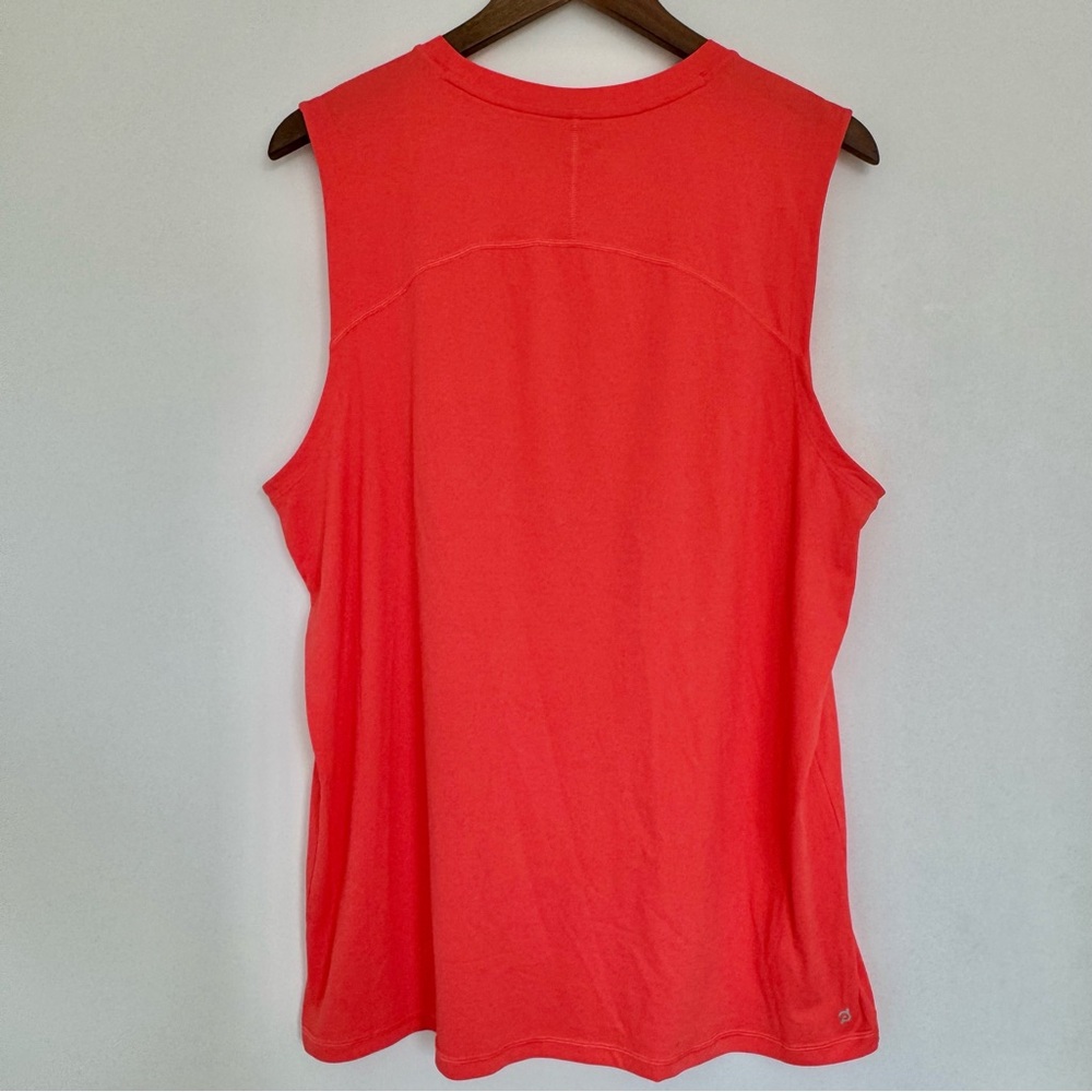 Men’s Large Peloton Orange Coral Sleeveless Workout Tank Top Active Gym Athletic - Picture 3 of 8